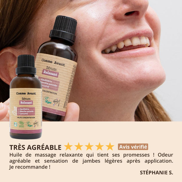 sérum relaxant comme avant beauté cosmétique sport