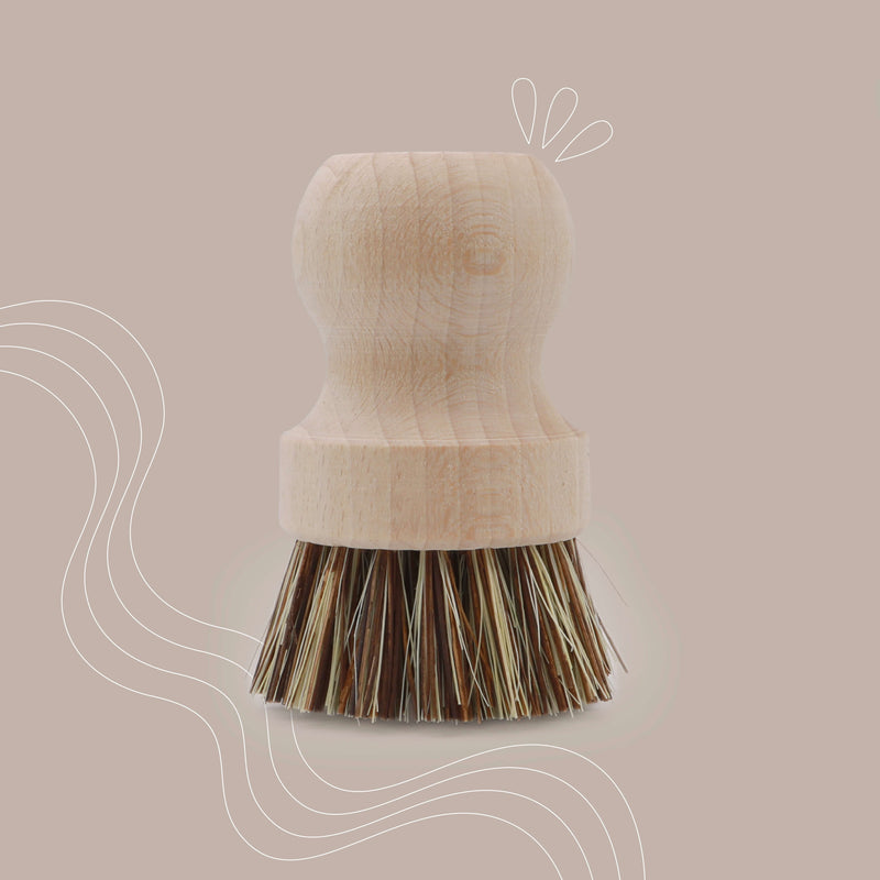 Brosse casserole en bois naturel