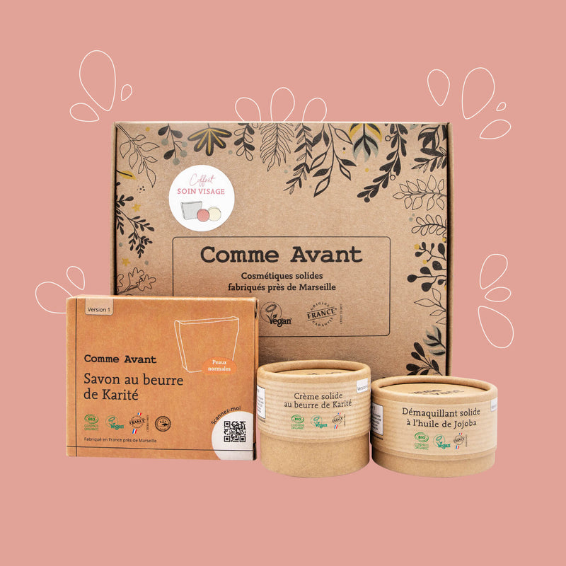 coffret soin visage comme avant cométiques solides