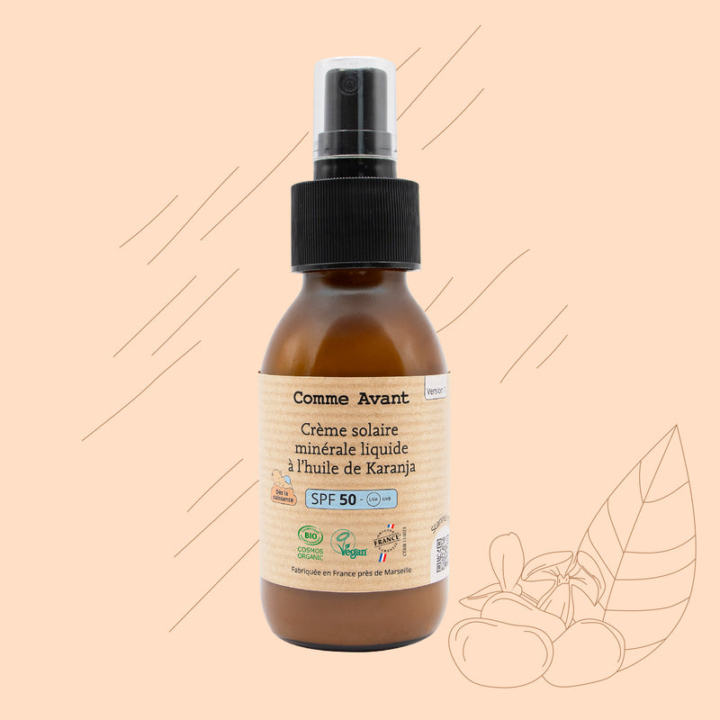 crème solaire liquide spf50 comme avant
