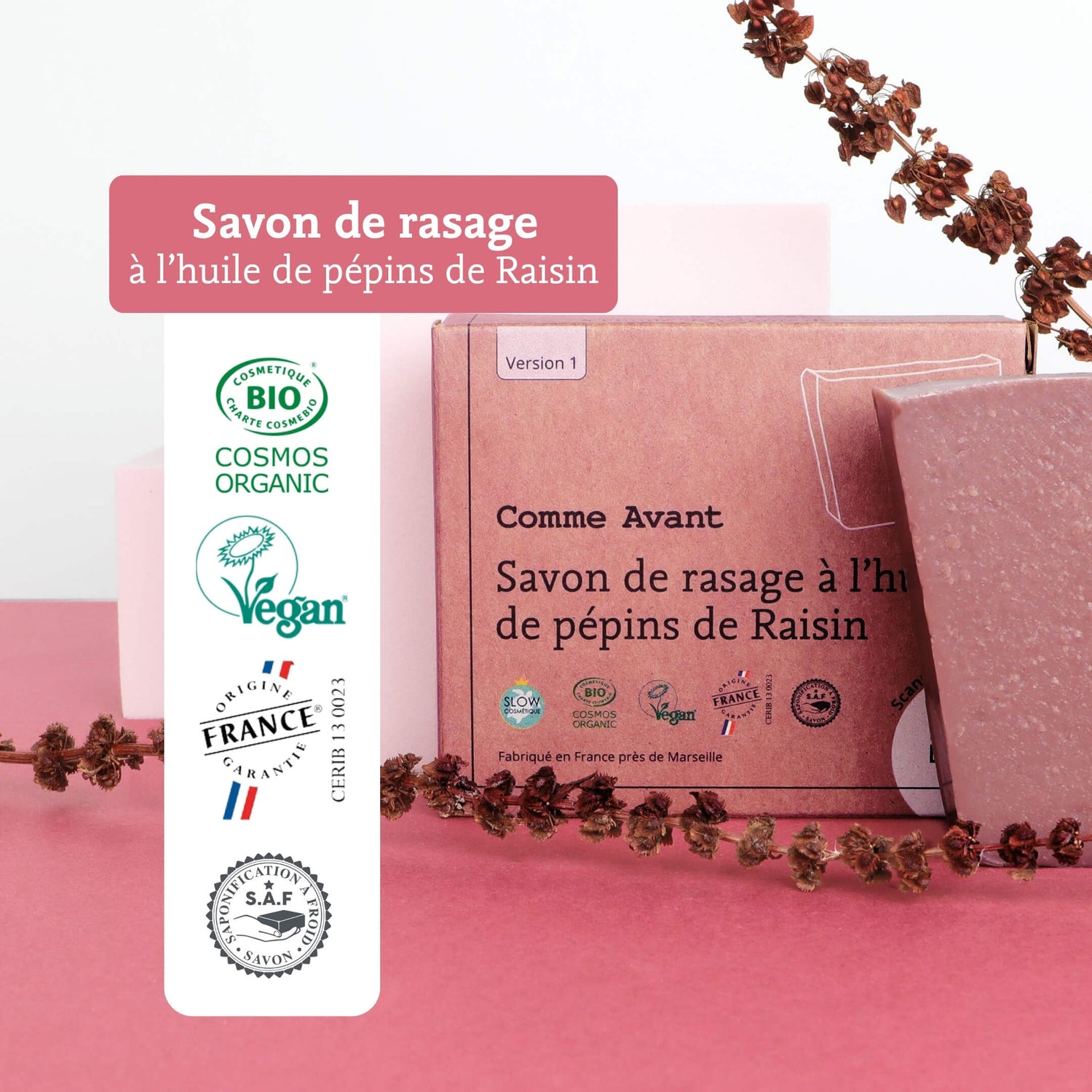 Label savon de rasage comme avant