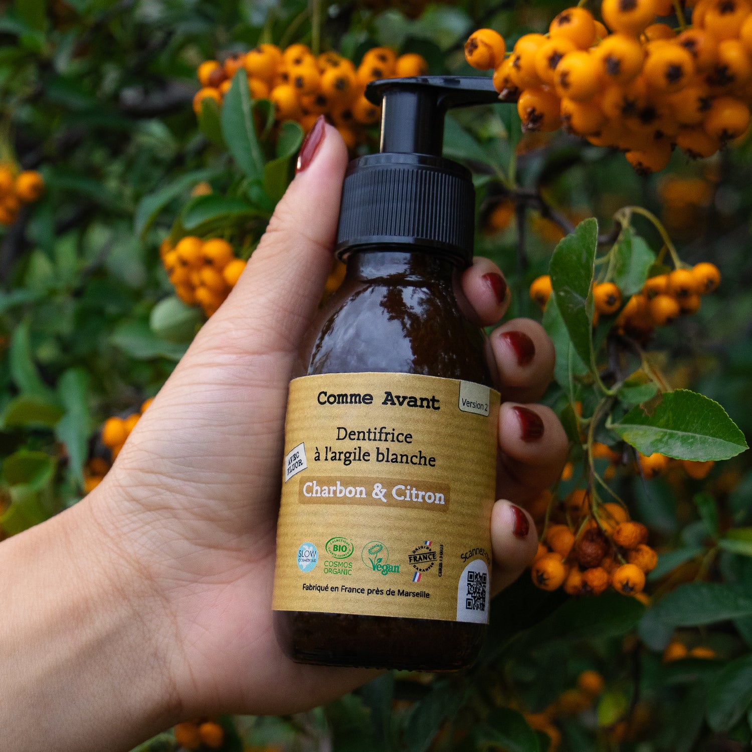 dentifrice pate argile blanche citron et charbon comme avant