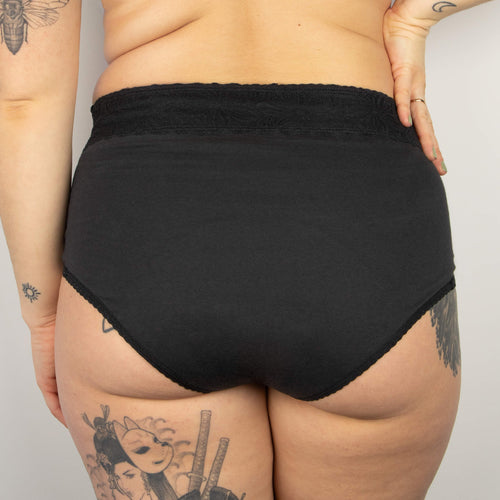 Shorty menstruel taille haute comme avant