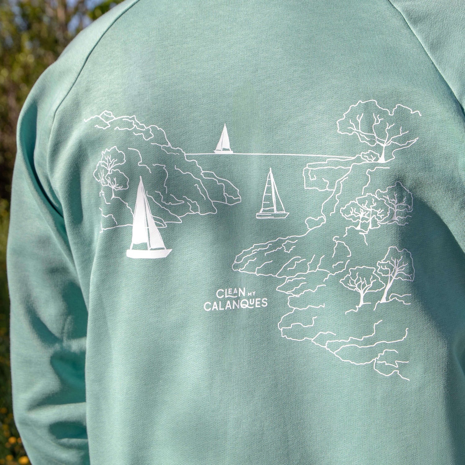 Sweat fabriqué en france clean my calanques coton bio
