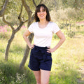 Short naturel en Coton pour femme