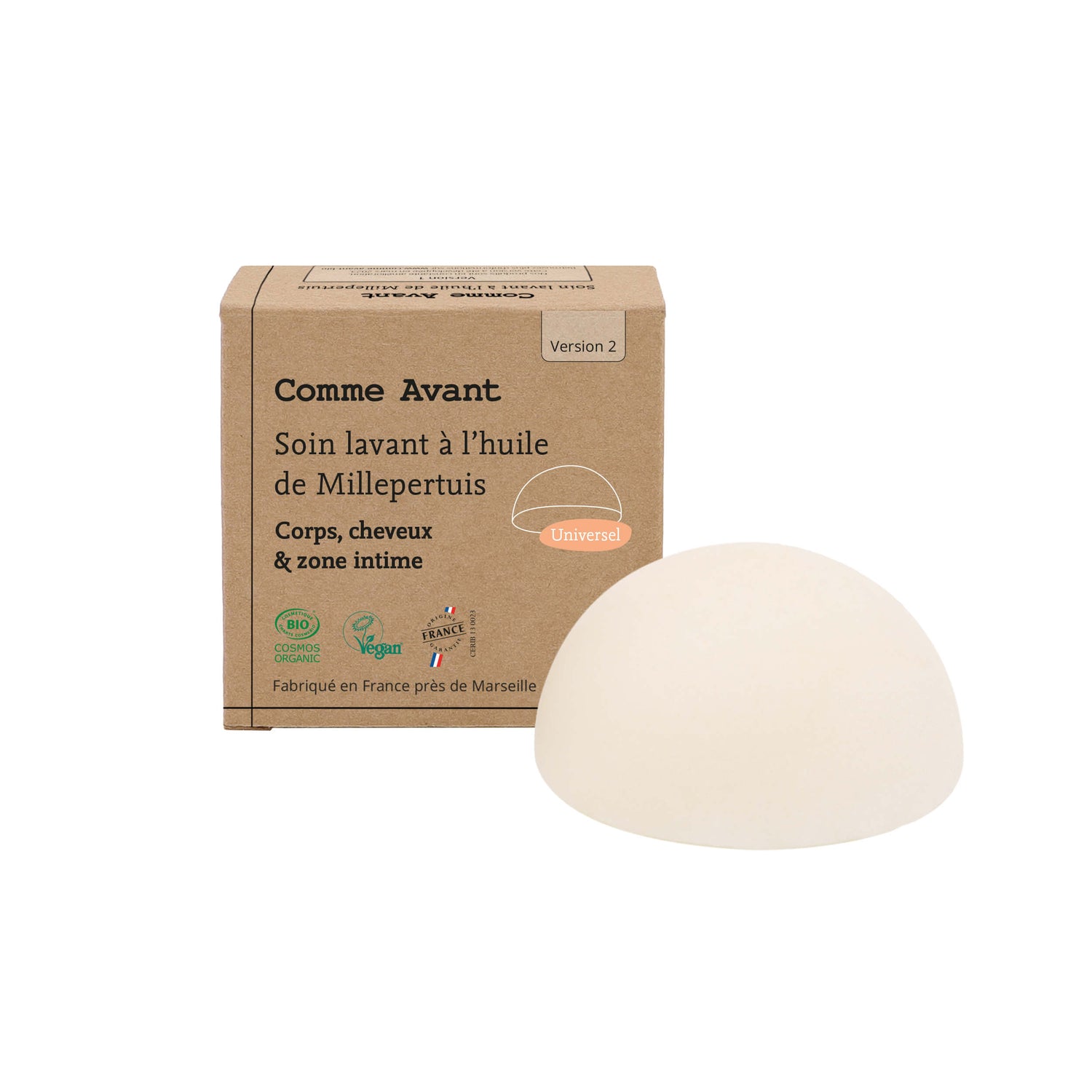 Soin lavant intime solide à l’huile de Millepertuis