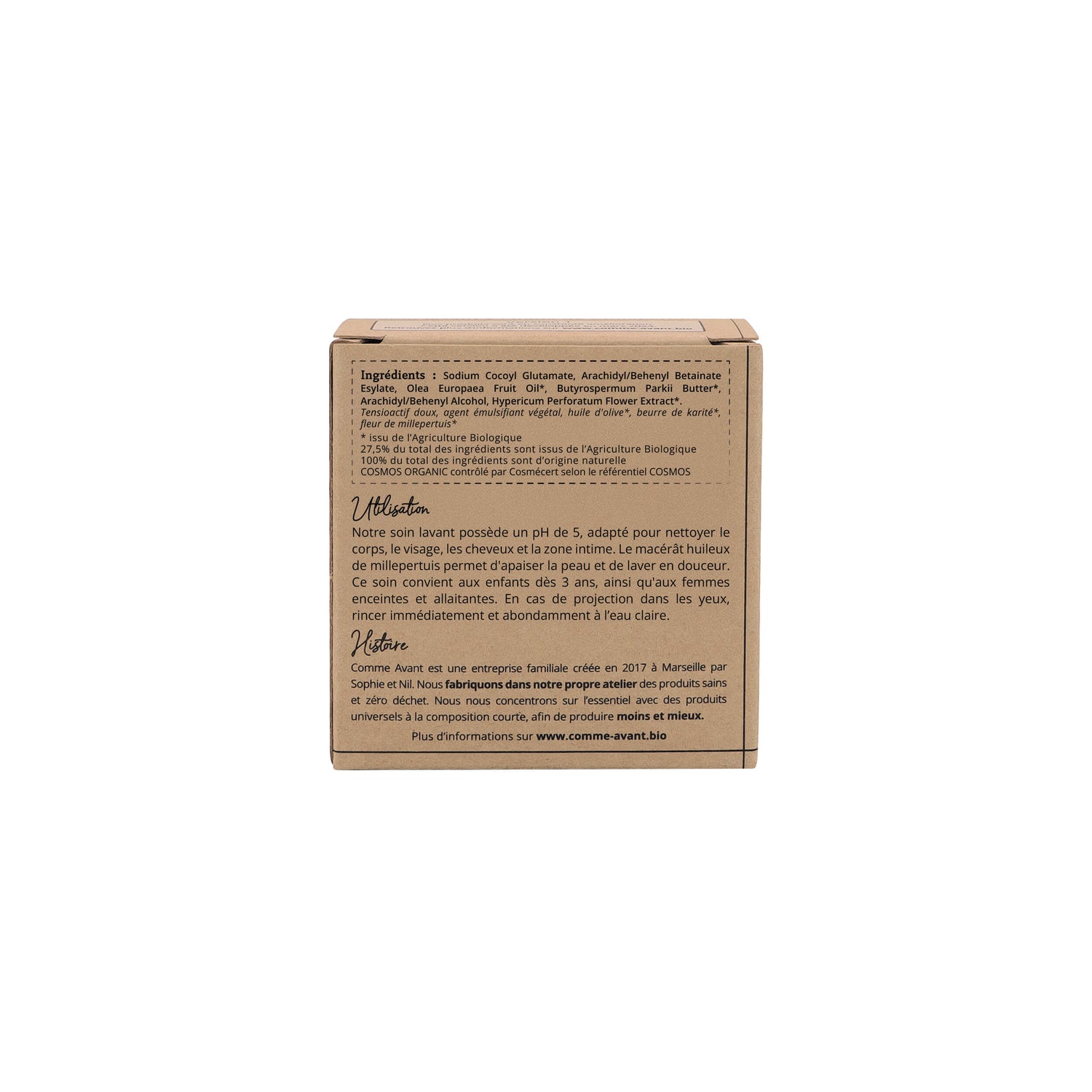 Soin lavant intime solide à l’huile de Millepertuis