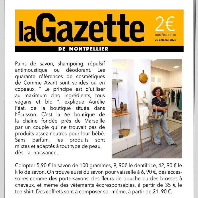 Comme Avant dans la Gazette de Montpellier - Comme Avant