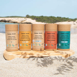 crème solaire comme avant naturel bio recyclable cosmétique soleil coup de soleil bronzage