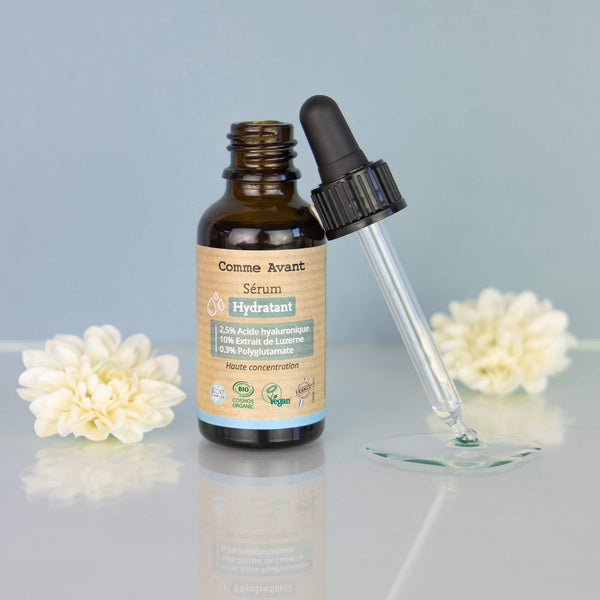 Routine hydratation express en 5 minutes : sérum hydratant + 2 produits maximum