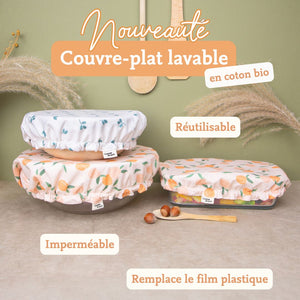 couvre-plat comme avant imperméable coton bio