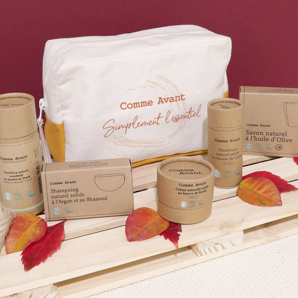 Notre coffret cosmétique avec la trousse de toilette