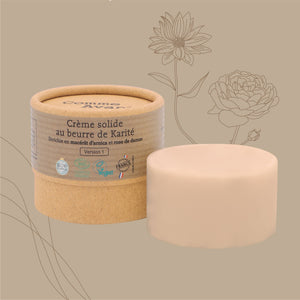 Crème solide à l'arnica et à la rose de damas