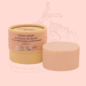 Crème solide à l'huile de noisette et poudre de manjishta