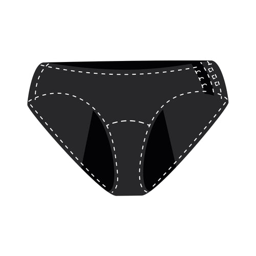 Culotte menstruelle détachable en coton bio - Version 1