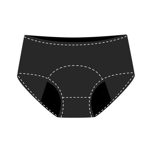 Shorty menstruel absorbant en coton bio - Version 1