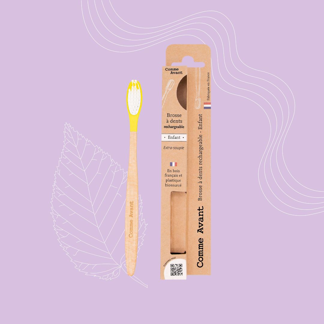 Brosse à dents en bois rechargeable