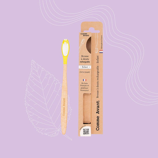 Brosse à dents en bois rechargeable