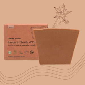 Savon peaux sèches et matures écologique à l'huile de bourrache et argile rouge