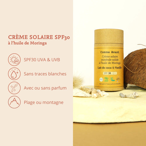 Argument crème solaire spf30 comme avant