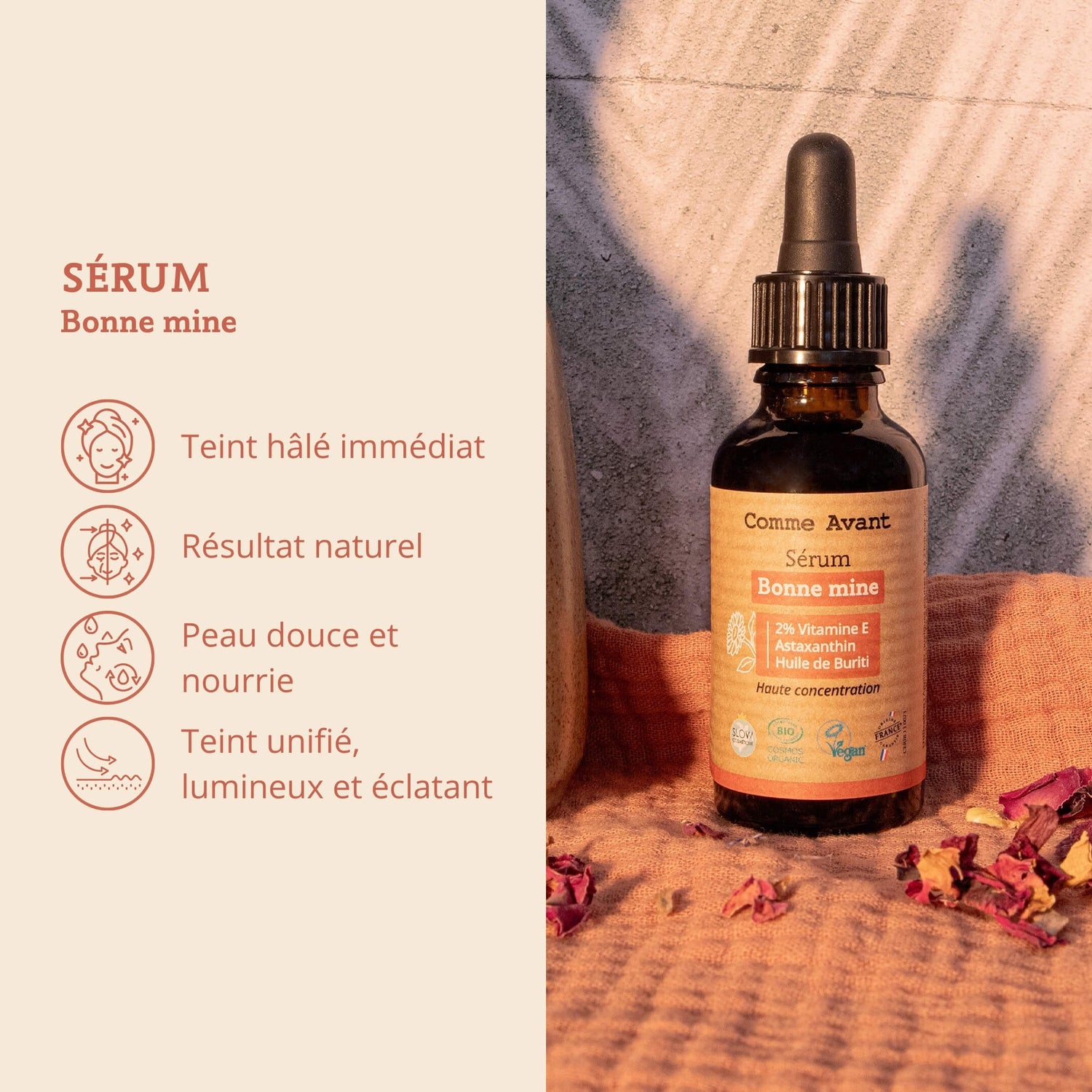 Srum bonne mine bio naturel Vitamine E, Astaxanthine, Buah Merah Srum bonne mine bio naturel Vitamine E, Astaxanthine, Buah Merah