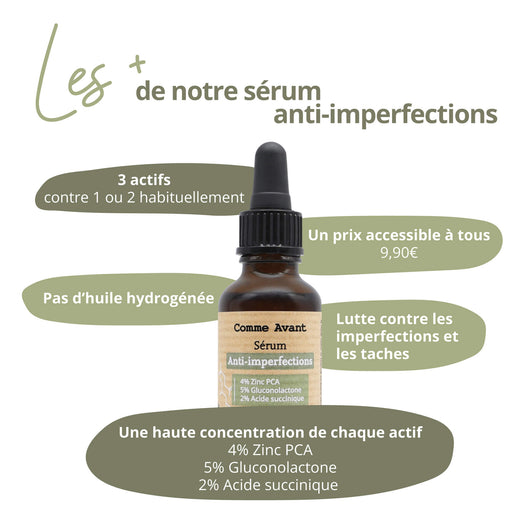 avantages du sérum anti-imperfections comme avant