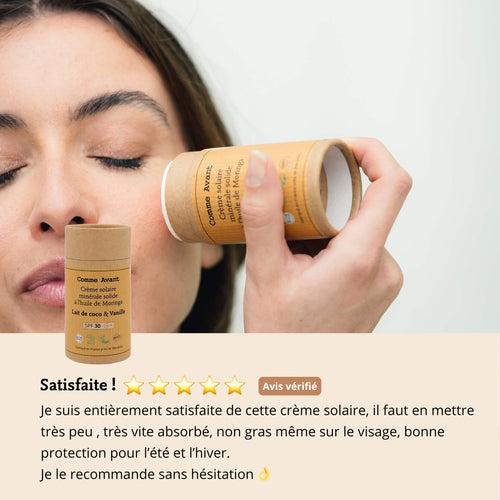 Avis crème solaire spf30 comme avant