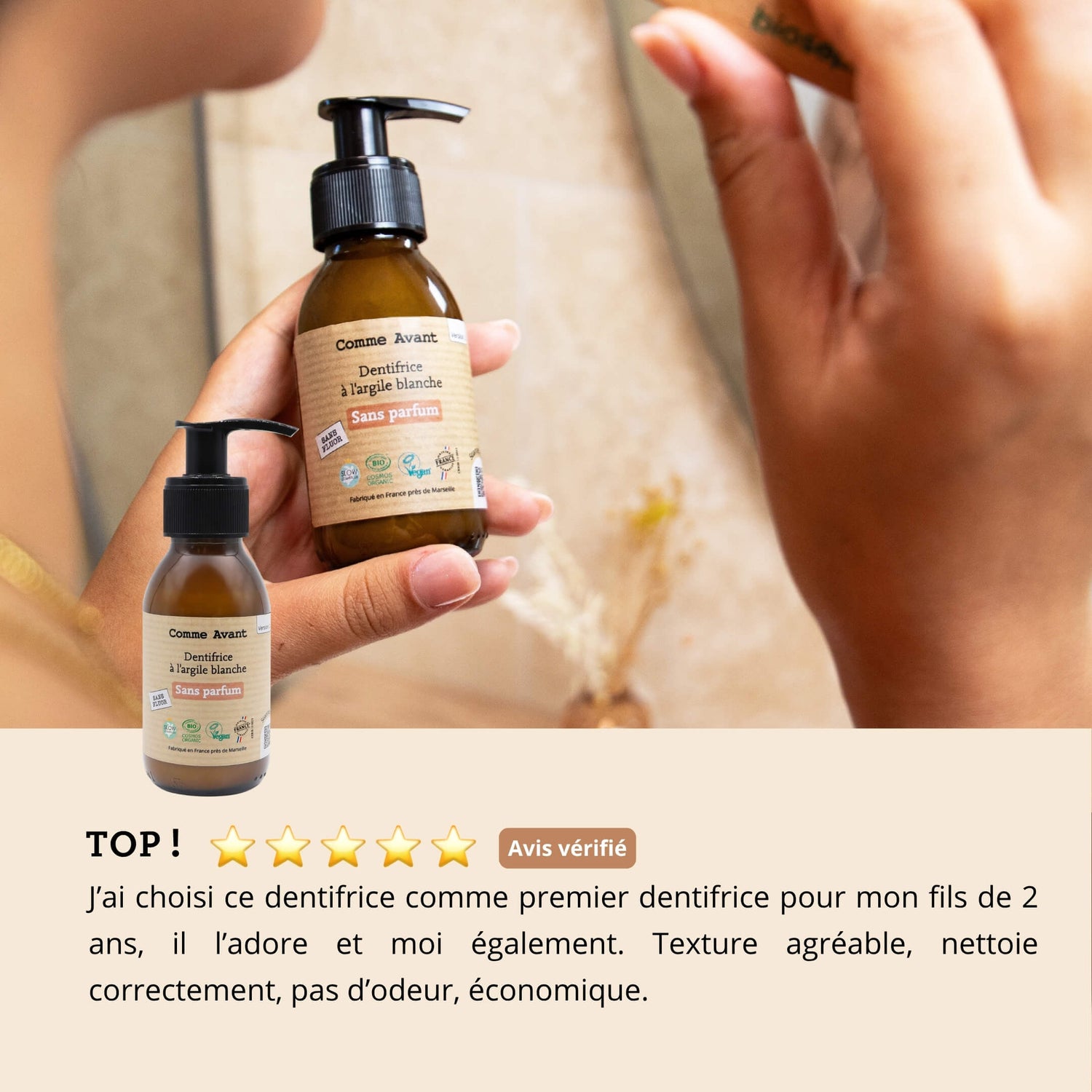 Avis dentifrice sans parfum comme avant