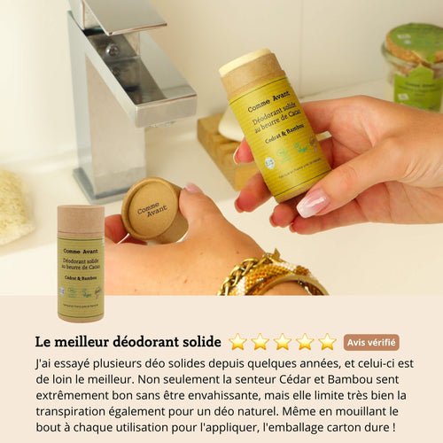Avis déodorant cédrat et bambou comme avant