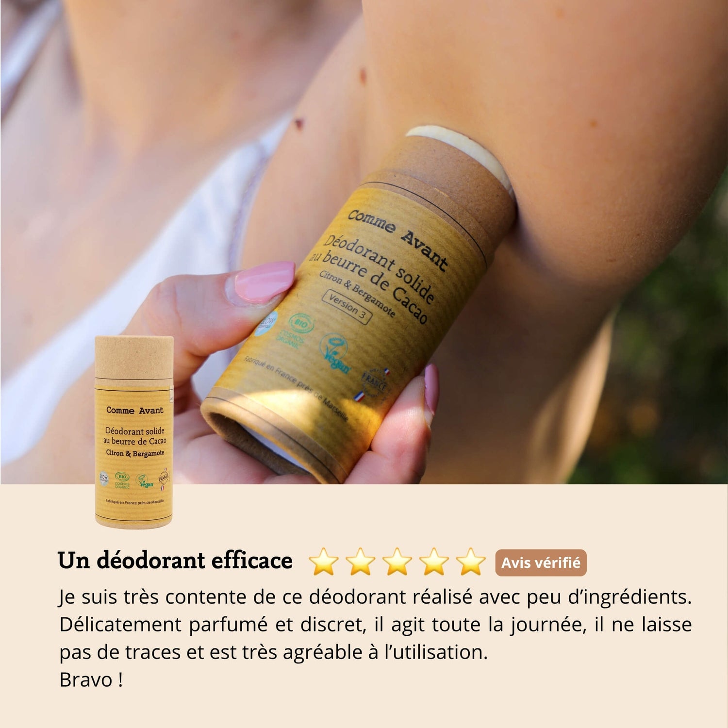 Avis déodorant citron et bergamote comme avant