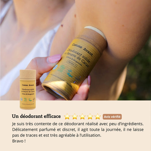 Avis déodorant citron et bergamote comme avant