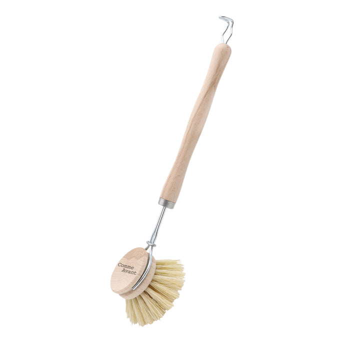 Brosse à vaisselle rechargeable en bois de hêtre