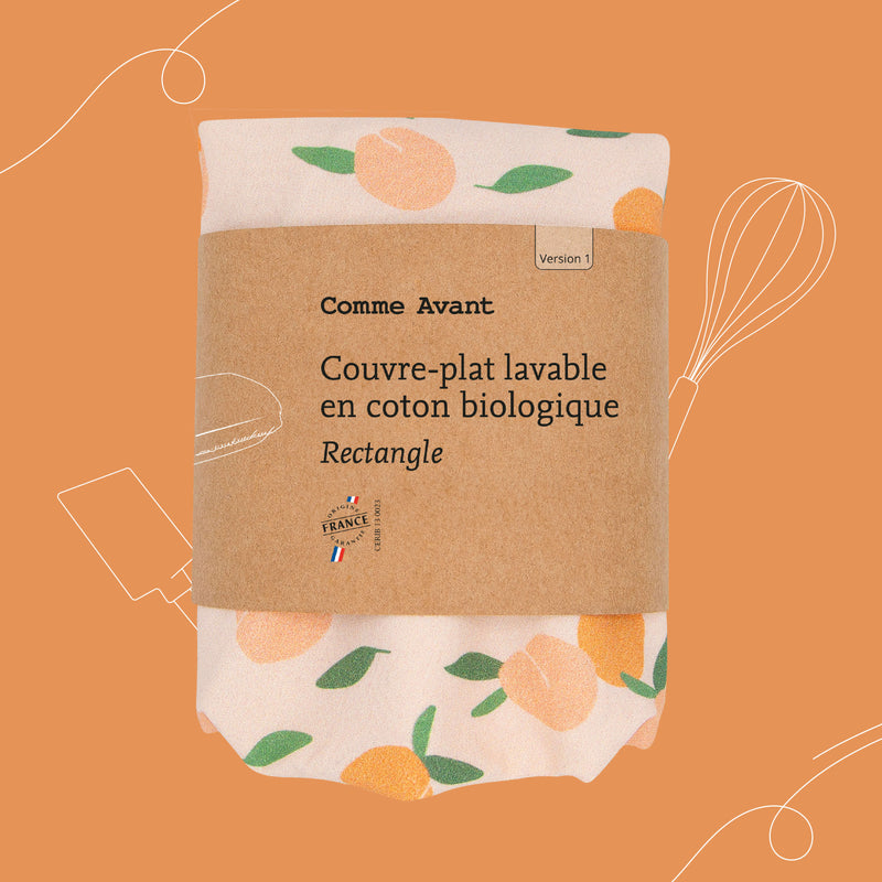 Couvre-plat rectangle en coton 