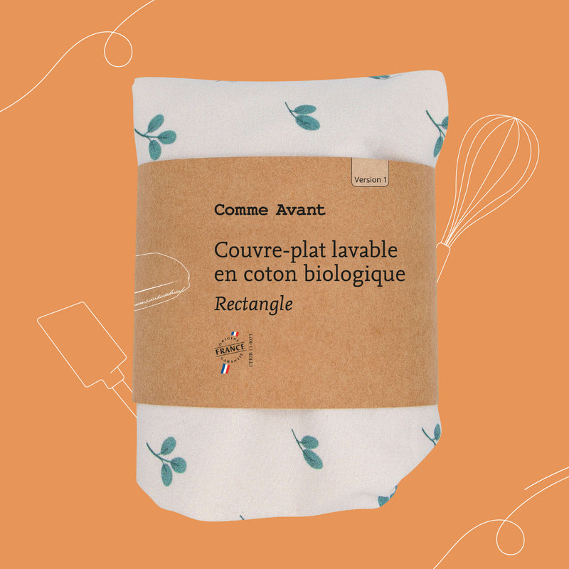 Couvre-plat rectangle en coton 