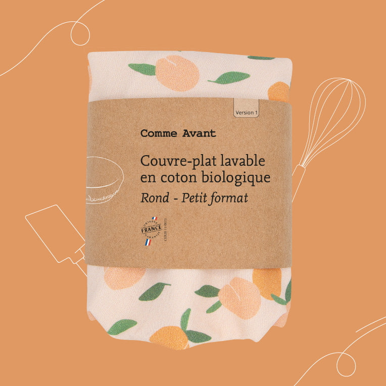 Couvre-plat rond petit format en coton 
