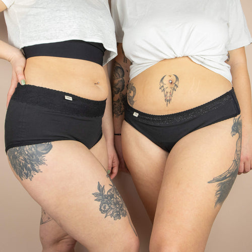 Culotte menstruelle détachable en coton bio - Version 1