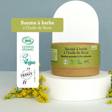 Label baume à barbe comme avant