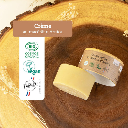 Label crème arnica comme avant