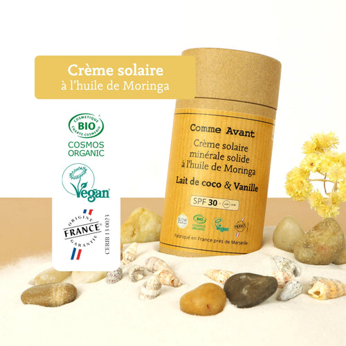 Label crème solaire spf30 comme avant