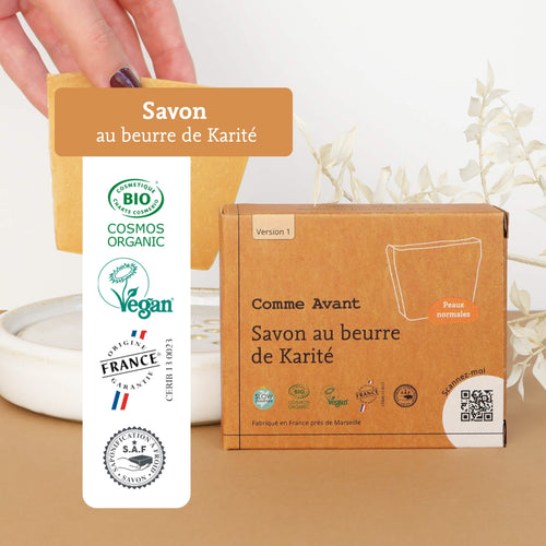 Label savon karité comme avant