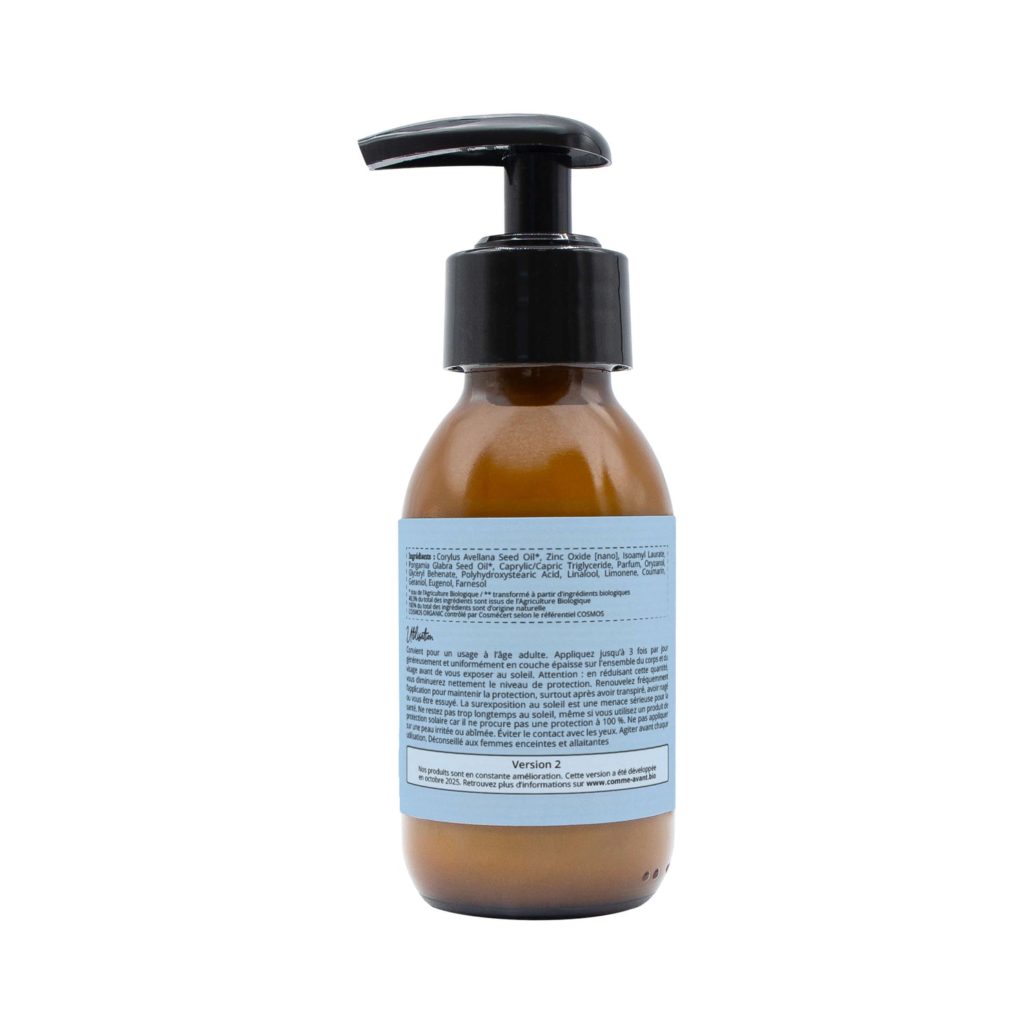 Crme solaire minrale liquide bio d'origine naturelle SPF50 Visage et Corps Crme solaire minrale liquide bio d'origine naturelle SPF50 Visage et Corps