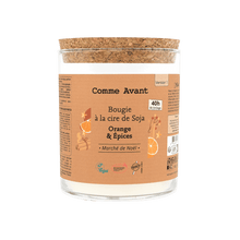 bougie orange et épices comme avant