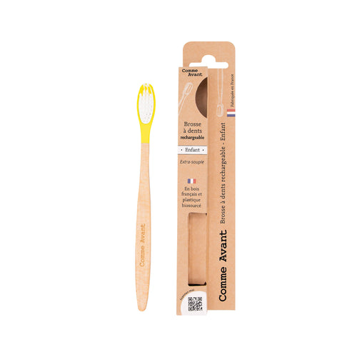 Brosse à dents en bois rechargeable