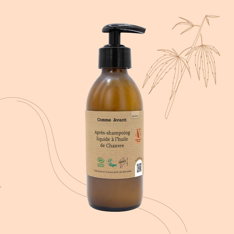 Après-shampoing liquide à l'huile de chanvre 