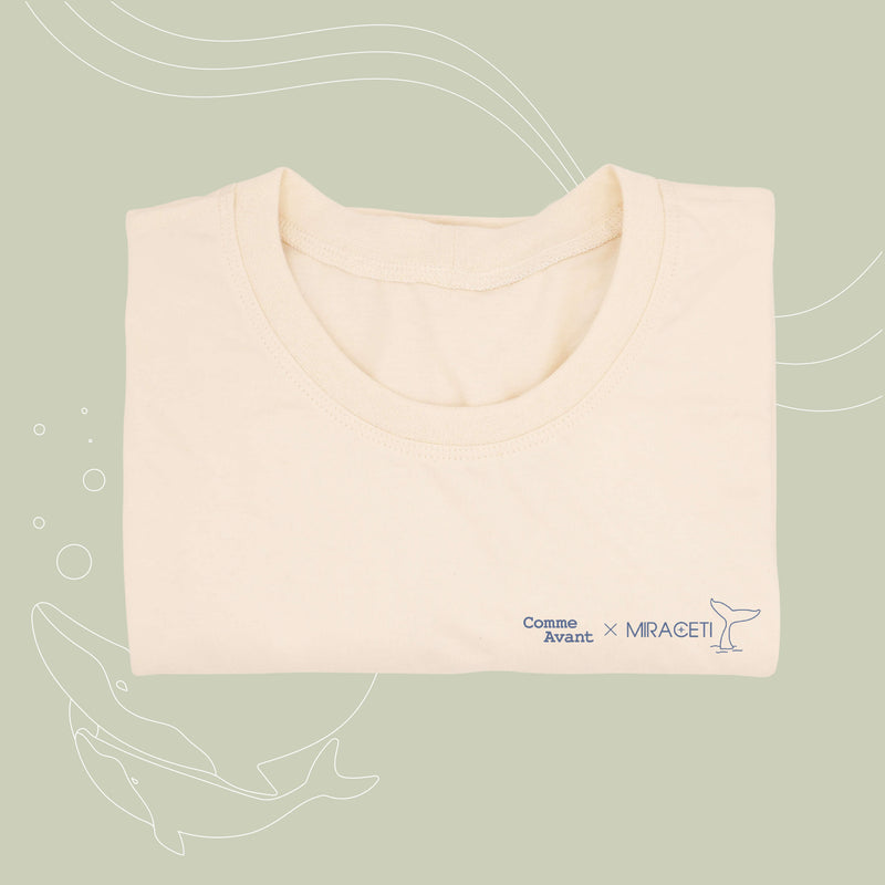 packshot couleur t-shirt comme avant et miraceti collaboration écologique