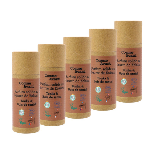 Parfum solide tonka et bois de santal comme avant