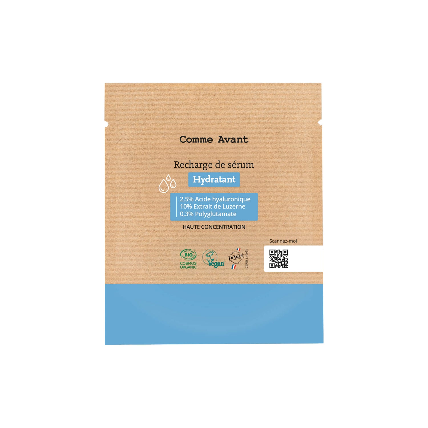 Recharge de sérum hydratant naturel et bio