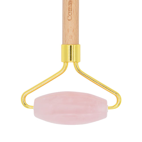 Rouleau visage en quartz rose