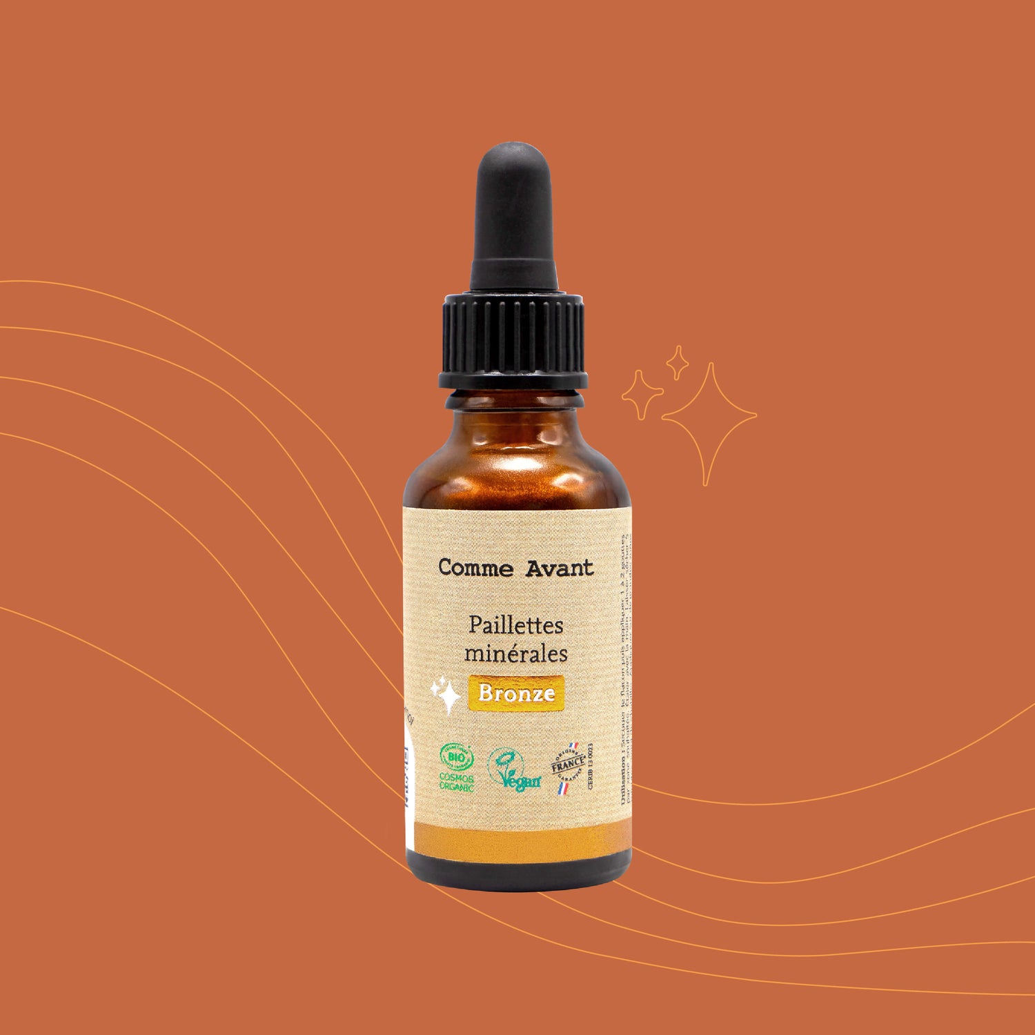 Paillettes minérales bronze Comme Avant