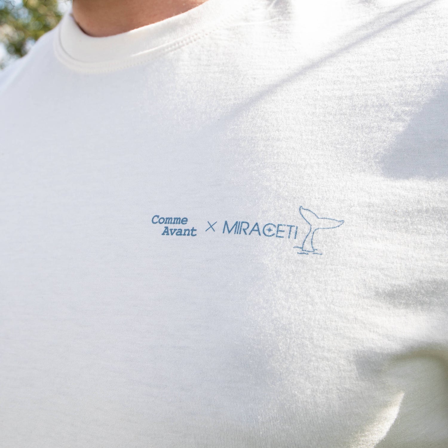 zoom t-shirt comme avant en coton biologique collaboration miraceti